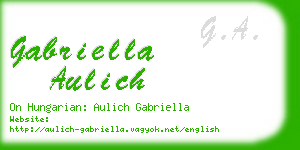 gabriella aulich business card